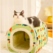 Katzenbett mit Einsturzschutz, geschlossen, abnehmbar und waschbar, warm