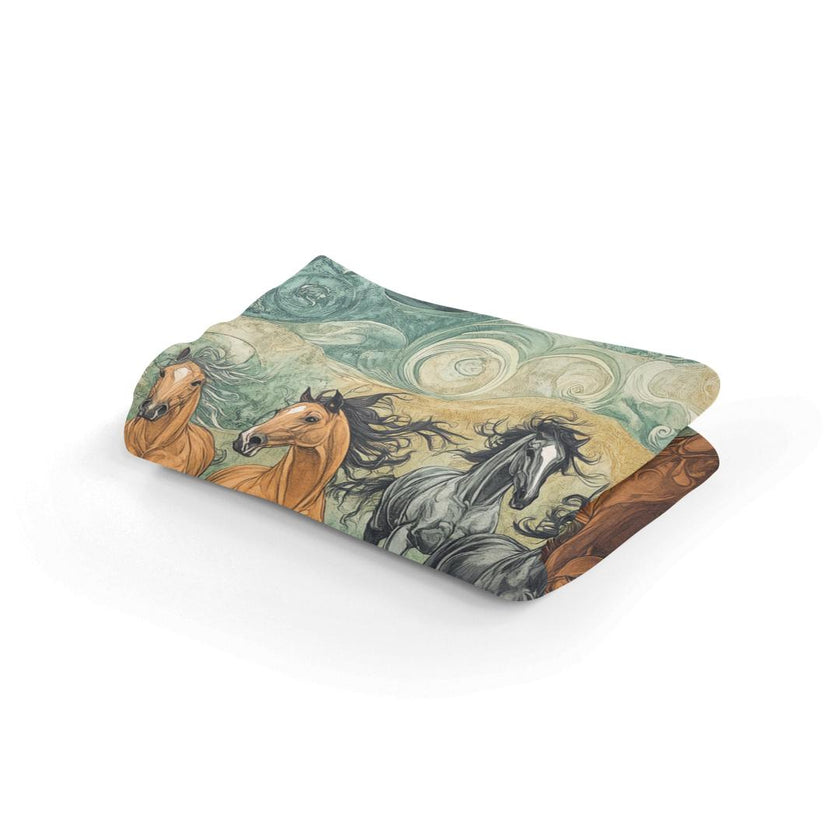 Lucky Running 7 Horses Blanket