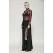 Dark in Love Phoenix Black Slit Metal Long Skirt