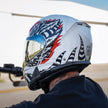 Daytona Glide Modular Motorcycle Helmet - DOT & ECE Approved, Bluetooth Ready, Dual Visor, Men/Women/Youth - W/ Phoenix