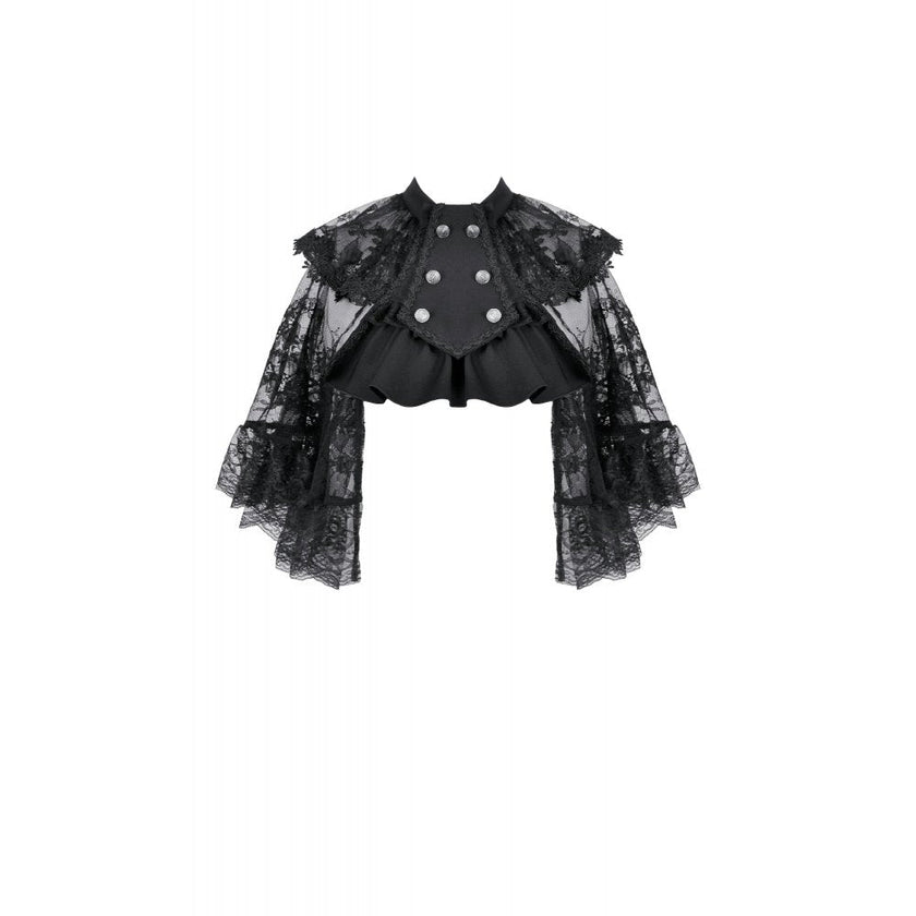 Dark in Love Bellatrix Lace Ruffle Capelet