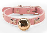Neues Haustier-Halsband mit Pfotenabdruck, Knochen und Legierungsglocke