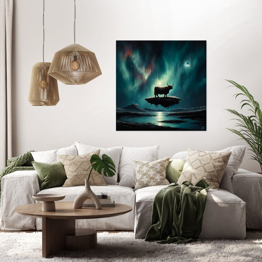 Highland Cow Mystique Canvas