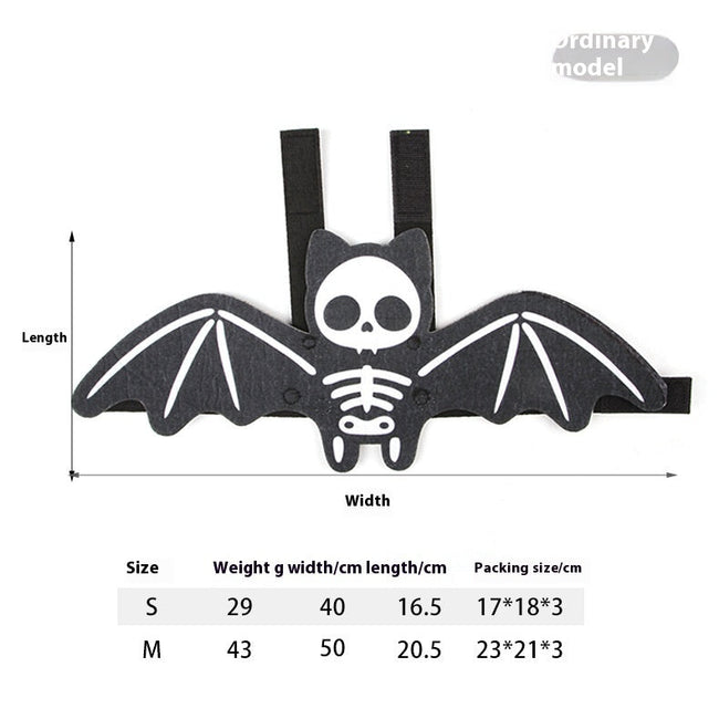 Disfraz de mascota de murciélago para gato de Halloween