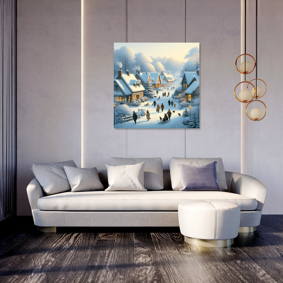 Winter Village Canvas