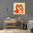 Pizza Loving Cat Canvas