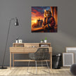 Majestic Sunset Monarch Cat Canvas