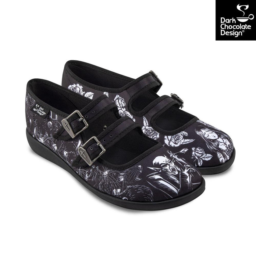 Chocolaticas® Death Stalks Gothic Mary Jane Flats