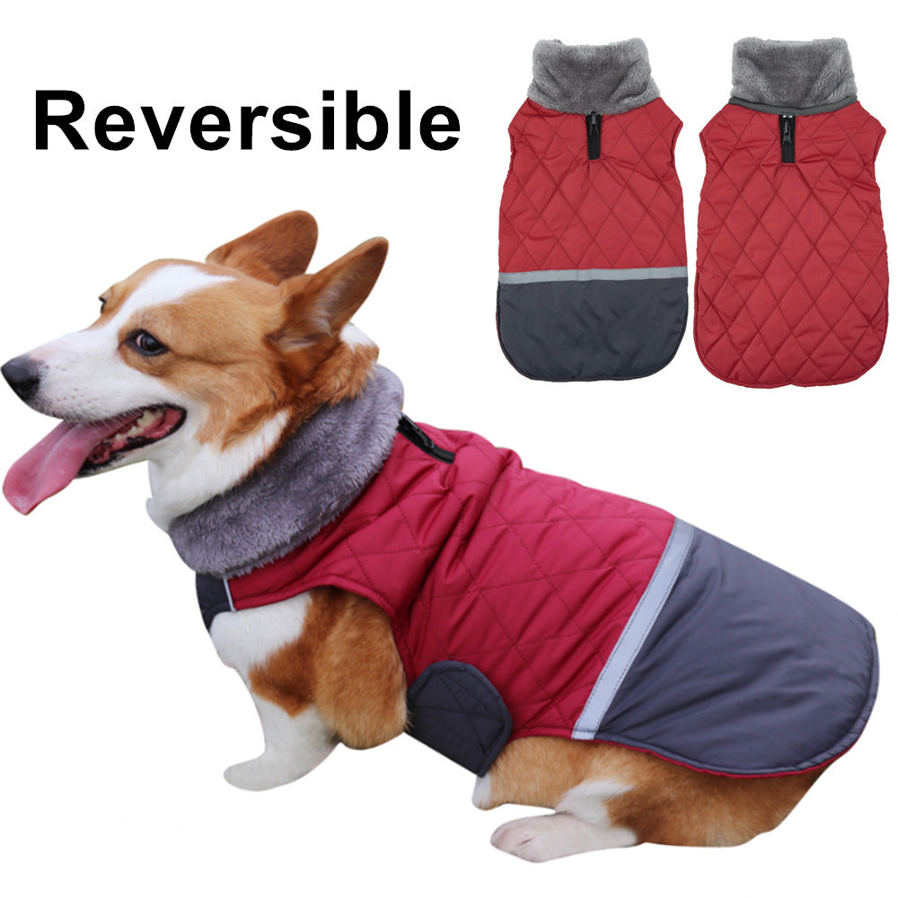 Plush Lapel Pet Clothes Double-sided