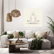 Contemplative Silhouette in Monochrome Canvas