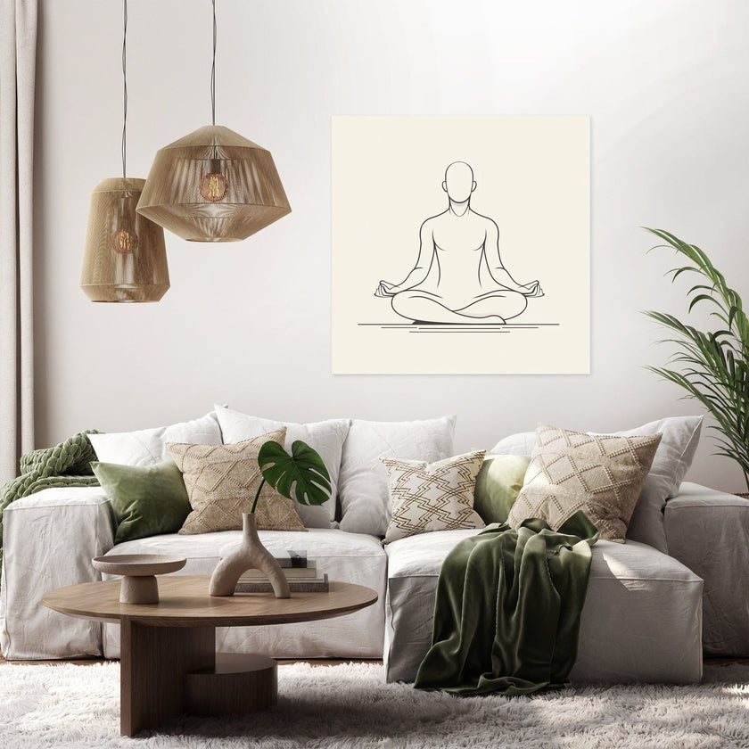 Contemplative Silhouette in Monochrome Canvas