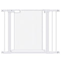PawHut Pet Safety Gate, for Doorways, Staircases, Hallways, with Extensions Kit, 75-103cm - White