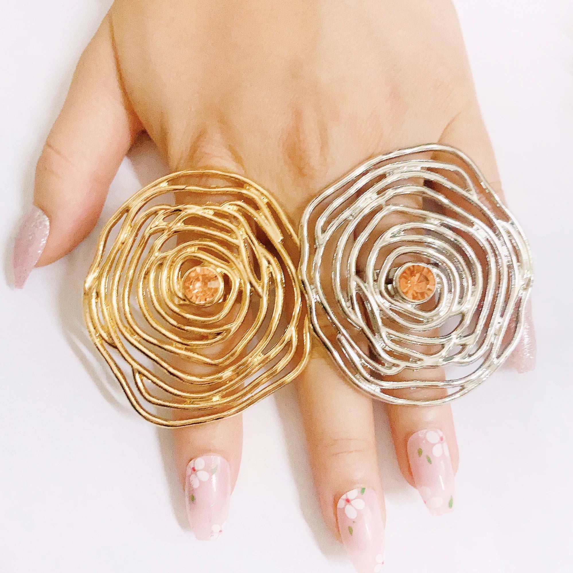 Rings For Women Big Gold Plated Ring Assorted Elements and Shapes Jewelry Sets
