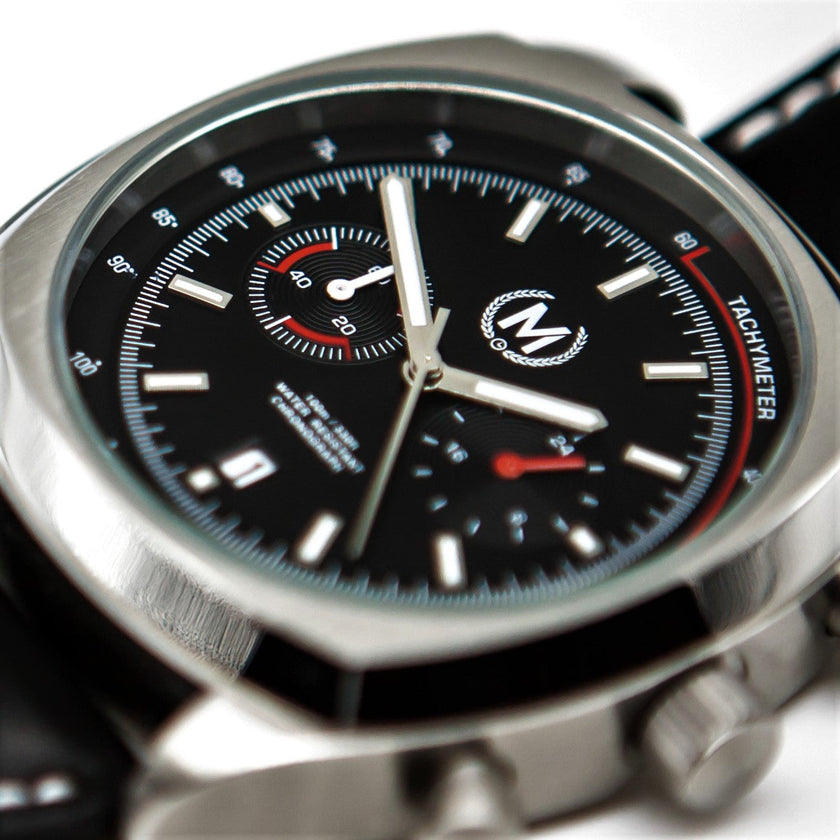 Classic Driver Chronograph, Black And Red Strap