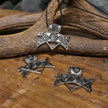 Large Crescent and V Rod Pendant