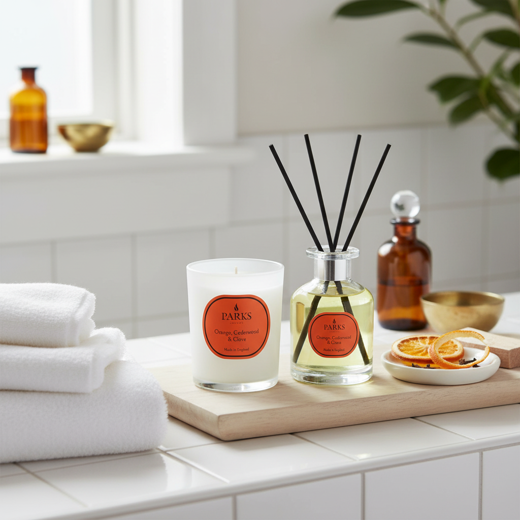 ORANGE, CEDARWOOD & CLOVE 180G CANDLE & 100ML DIFFUSER SET