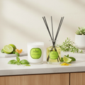 LIME, BASIL & MANDARIN 180G CANDLE & 100ML DIFFUSER SET