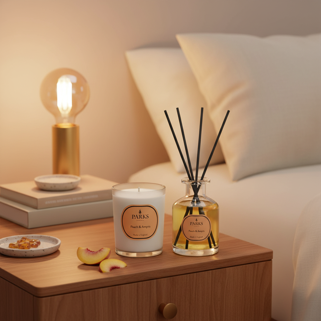PEACH AMRIYS DIFFUSER 100ML & 180G KERZE