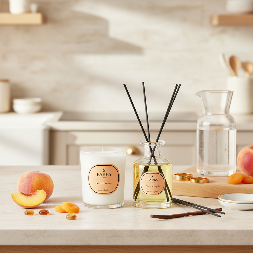 PEACH AMRIYS DIFFUSER 100ML & 180G KERZE
