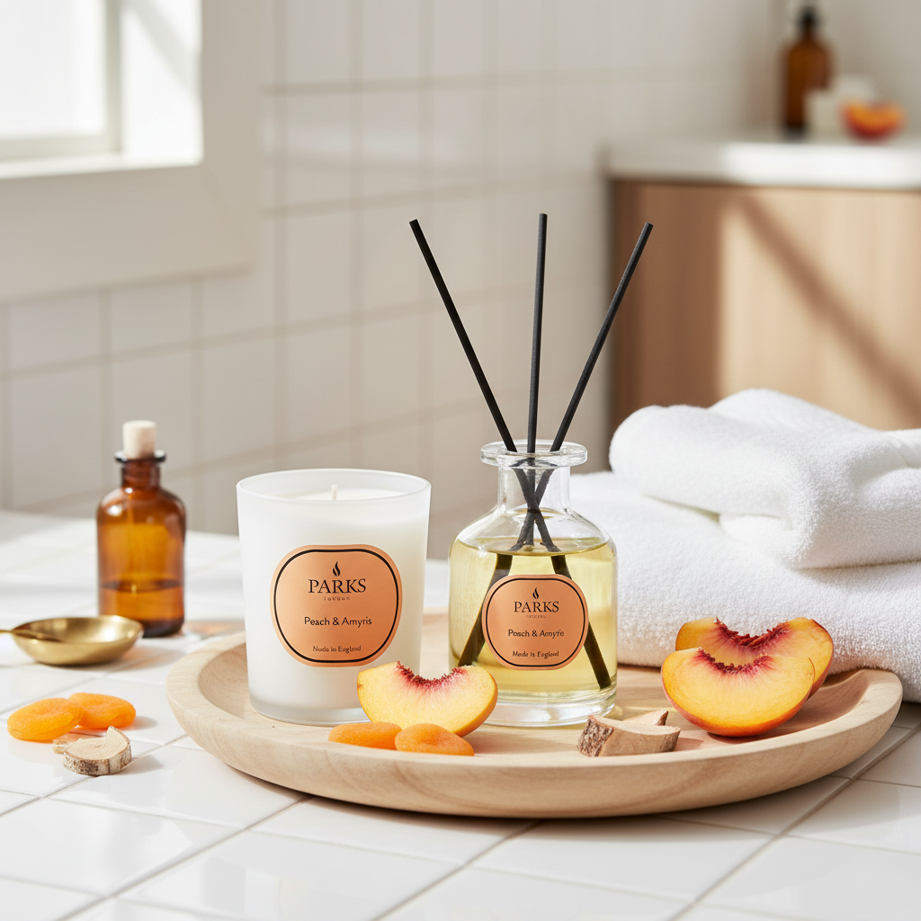 PEACH AMRIYS DIFFUSER 100ML & 180G KERZE