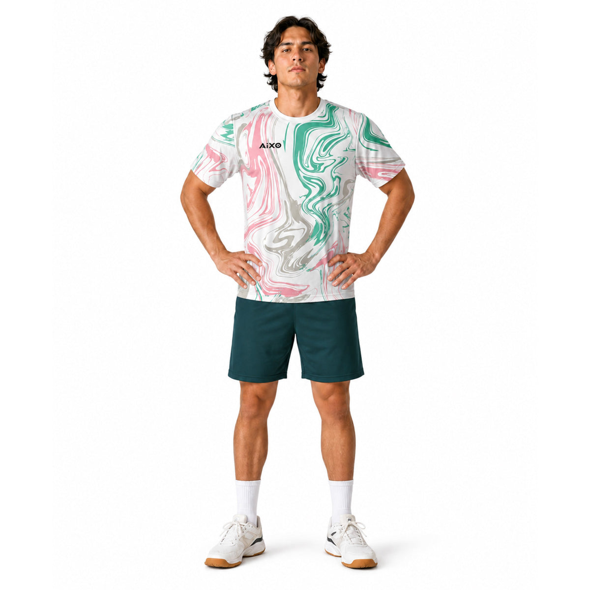Aixo Chrome Mens T-Shirt - White