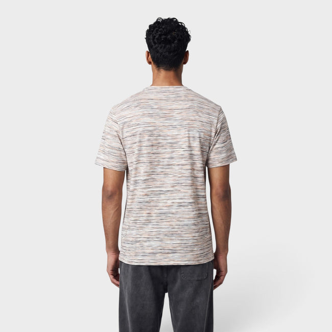 T-shirt à manches courtes space dye multicolore
