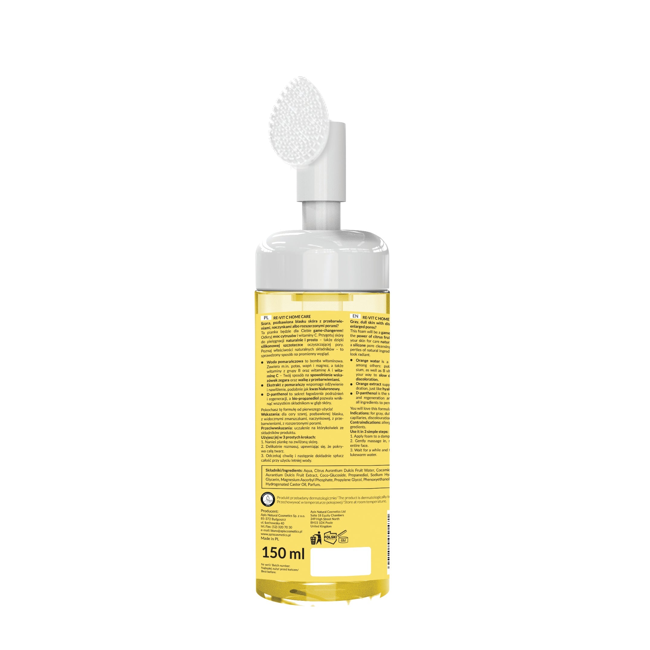 APIS Re‑Vit C Brightening Vitamin C Facial Cleansing Foam | 150 ml