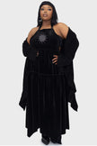 Killstar Ascended Velvet Maxi Pinafore Dress