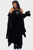 Killstar Ascended Velvet Maxi Pinafore Dress