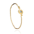 Astral Crucis Gold Bangle Iolite
