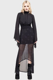 Killstar Astralune High Neck Flared Sleeve Top