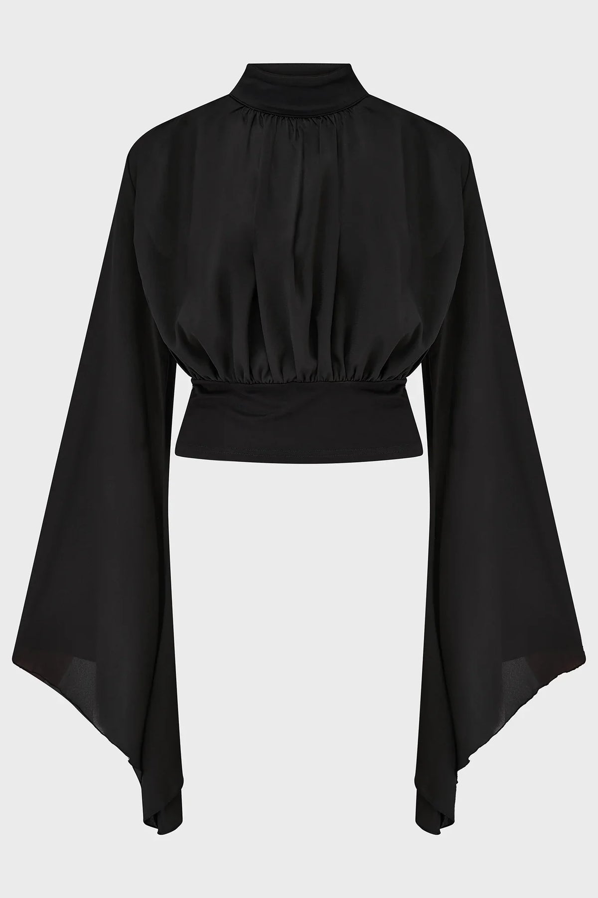 Killstar Astralune High Neck Flared Sleeve Top