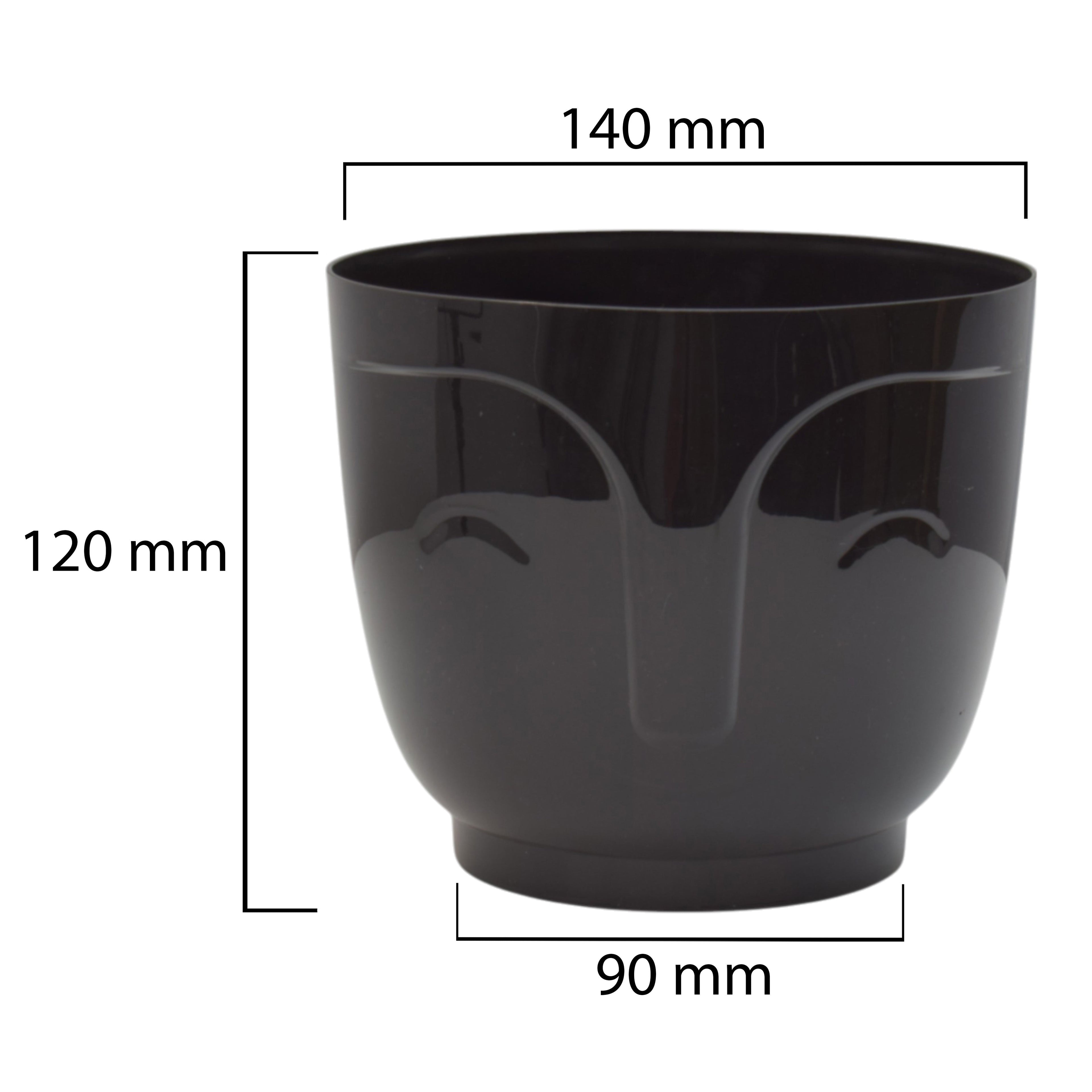 Atena Pot Without Hole 140mm Black
