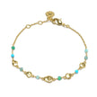 Sofia Nugget Bracelet  Amazonite, Apatite, Turquoise & Green White Jade