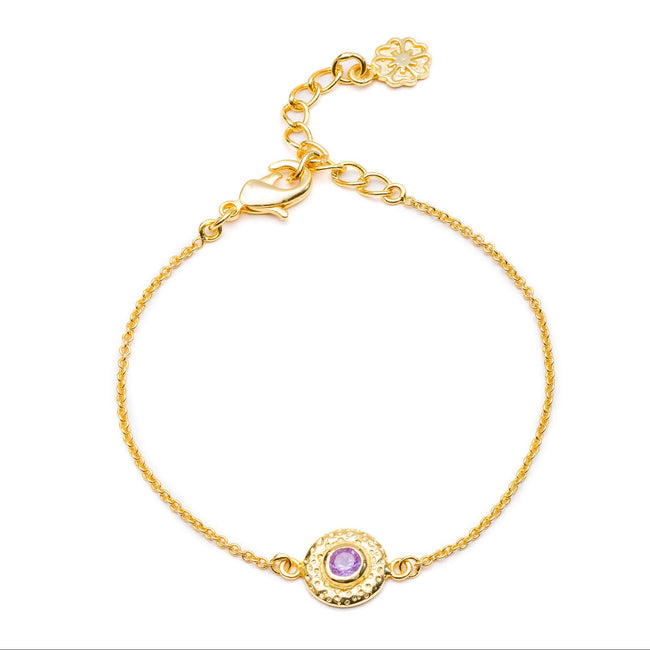 Pulsera de piedras preciosas Luna Amatista