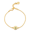 Luna pulsera de piedras preciosas peridoto