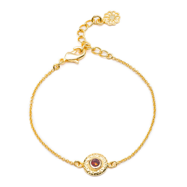 Pulsera Luna con Granates