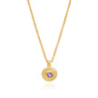 Luna Single Disc Pendant Necklace: Amethyst