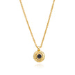 Luna Single Disc Pendant Necklace Black Onyx