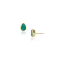 Simi Gemstone Studs with Green Onyx