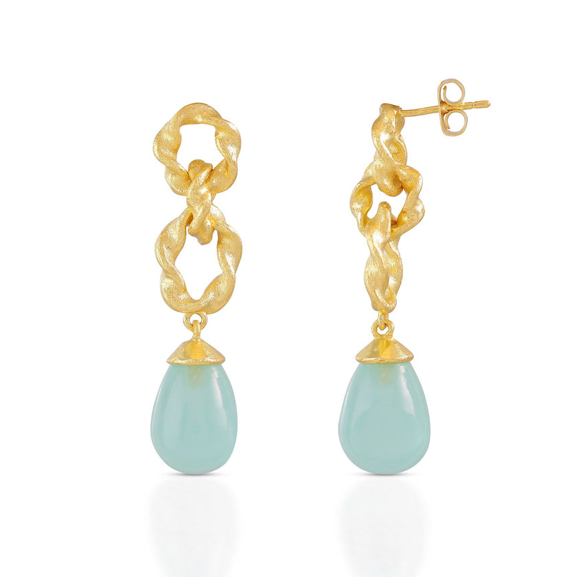 Moirai Double Twisted Loops Earrings Pariba Onyx