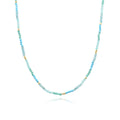 Milos Mixed Gemstone Beaded Necklace  Amazonite, Copper Turquoise & Green Jade