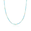 Milos Mixed Gemstone Beaded Necklace  Amazonite, Copper Turquoise & Green Jade