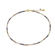 Milos Mixed Gemstone Beaded Necklace  Black Onyx, Smoky Quartz & Labradorite