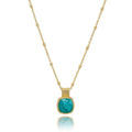Tetra Square Gemstone Pendant: Amazonite