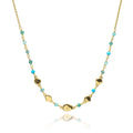 Sofia Nugget Necklace Amazonite, Apatite, Turquoise & Green White Jade