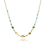 Sofia Nugget Necklace Amazonite, Apatite, Turquoise & Green White Jade