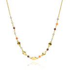 Sofia Nugget Necklace Labradorite, Carnelian, Green Aventurine & Garnet