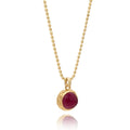 Apollo Reversible Doublet Gemstone Pendant: Mother of Pearl with Pink crystal