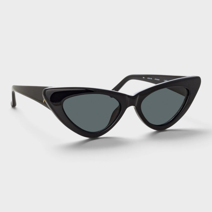Okulary przeciwsłoneczne Linda Farrow Dora typu cat-eye czarne
